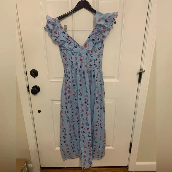 Banjanan Maya Dress in Blue Floral Size Small NWT - Picture 2 of 9